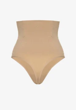 Beżowa Bielizna Modelująca Majtki o Kroju Fig High Waist Tillara