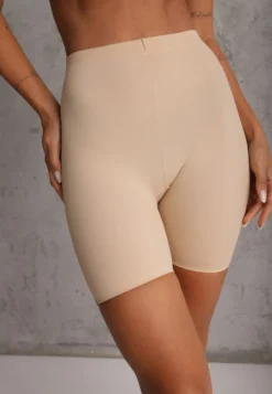 Beżowa Bielizna Modelująca Majtki High Waist Listea
