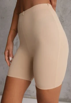 Beżowa Bielizna Modelująca Majtki High Waist Listea