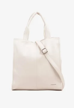Beżowa Duża Torebka Shopper Tote z Regulowanym Paskiem Sorielleza