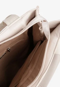 Beżowa Duża Torebka Shopper Tote z Regulowanym Paskiem Sorielleza