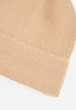 Beżowa Minimalistyczna Czapka Basic z Zakładką Zaraika