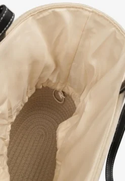 Beżowa Szydełkowa Torebka Typu Shopper z Bawełny Mevonna
