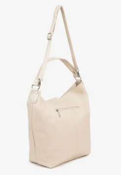 Beżowa Torebka Hobo z Regulowanym Paskiem Crossbody Tenovesa