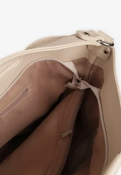 Beżowa Torebka Hobo z Regulowanym Paskiem Crossbody Tenovesa