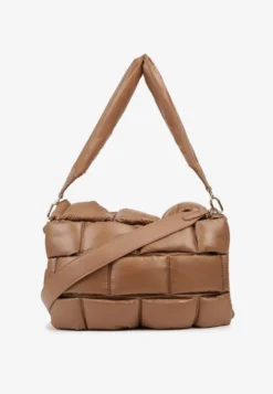 Beżowa Torebka na Ramię Typu Puffer Bag Norriva