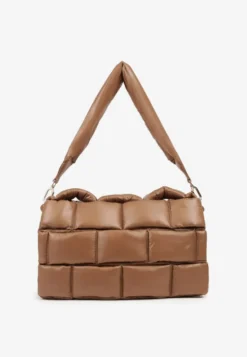 Beżowa Torebka na Ramię Typu Puffer Bag Norriva