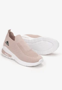 Beżowe Buty Sportowe Amathane