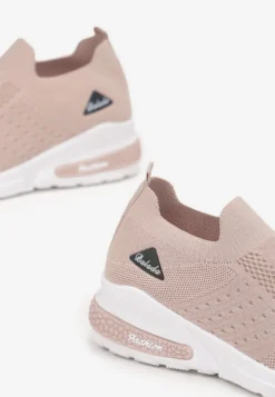 Beżowe Buty Sportowe Amathane
