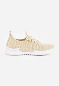 Beżowe Buty Sportowe Pudina
