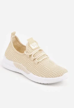Beżowe Buty Sportowe Pudina