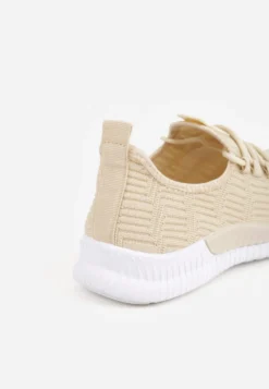 Beżowe Buty Sportowe Pudina