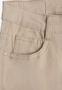 Beżowe Casualowe Spodnie Skinny o Modelującym Fasonie Elovi