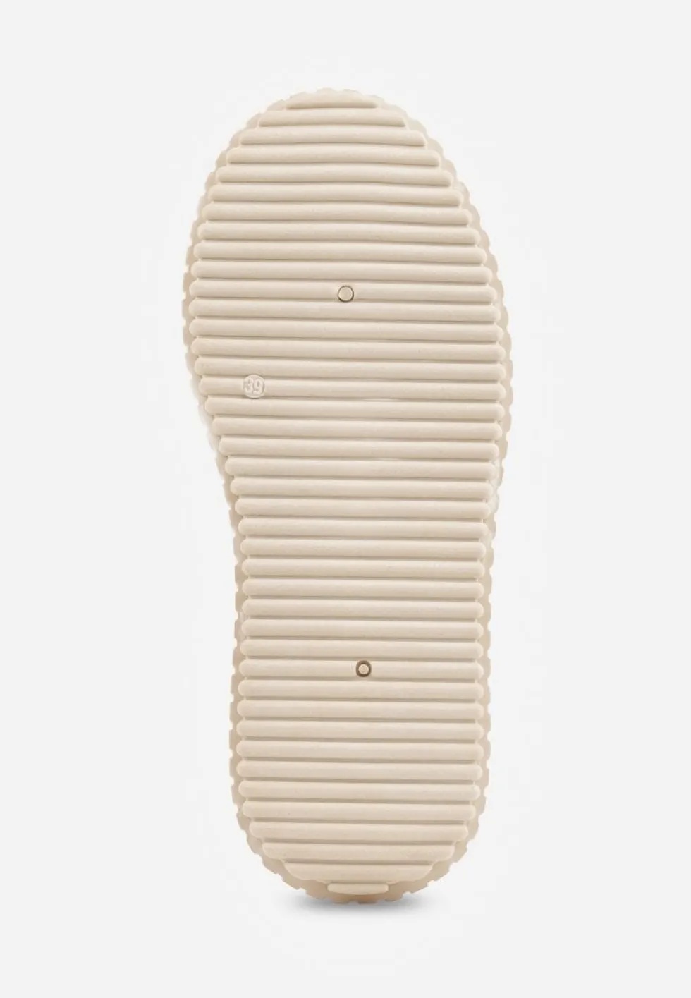 Beżowe Chunky Sneakersy VICES z Aplikacją na Platformie ze Żłobieniami Ilunatesa