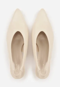Beżowe Czółenka Sandały Vices na Kaczuszce Typu Slingback Liluriela