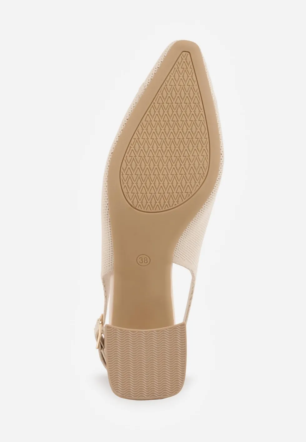 Beżowe Czółenka VICES Soft Fit Slingback na Lakierowanym Słupku z Elastyczną Cholewką Comfort Coromenis