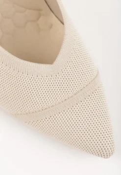 Beżowe Dzianinowe Szpilki VICES z Wkładką Soft-Pillow i Miękkim Zapiętkiem Thene