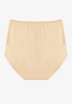 Beżowe Modelujące Majtki z Bawełny High Waist Nilionea