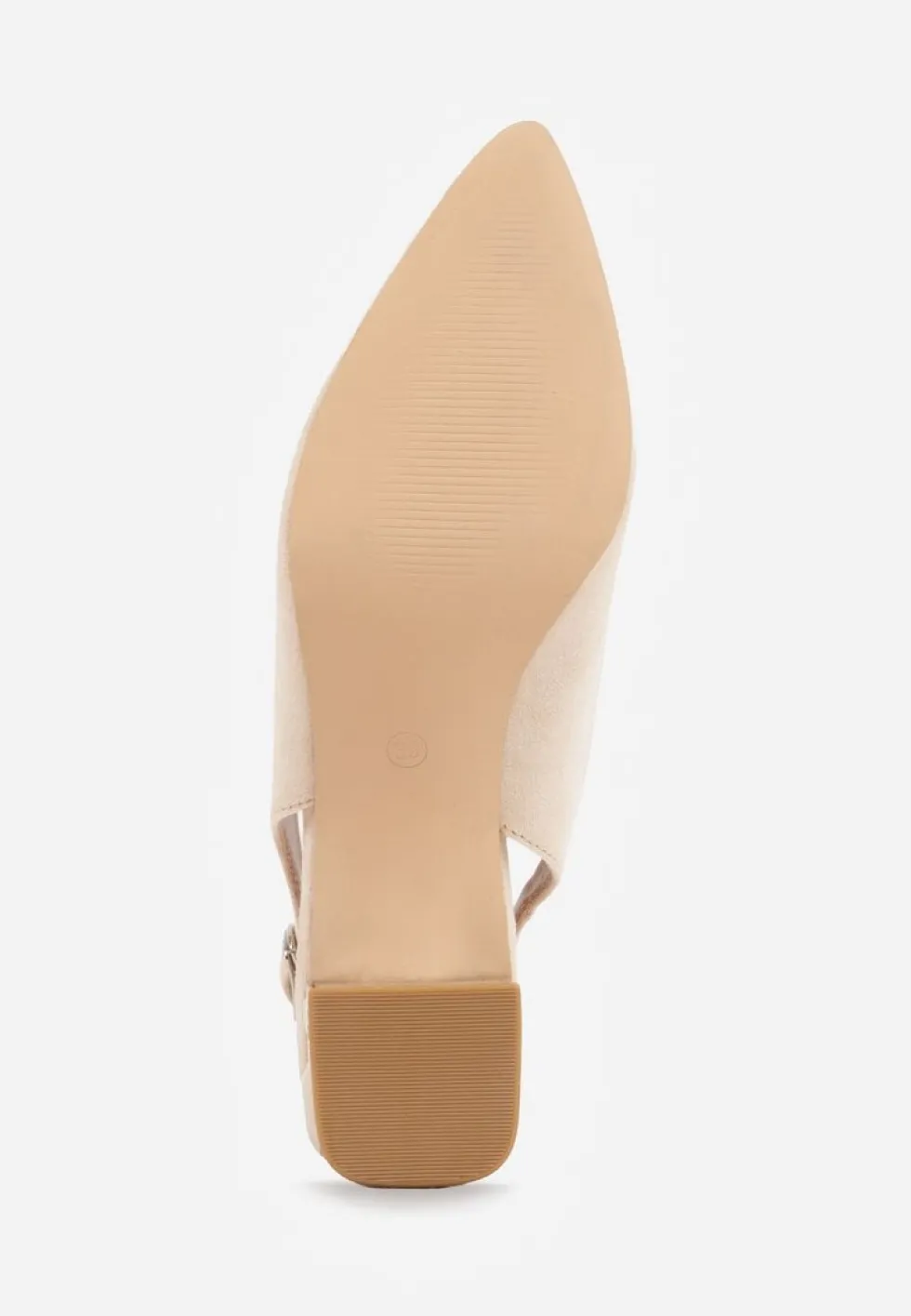Beżowe Sandały Vices na Ozdobnym Słupku Typu Slingback ze Skórzaną Wkładką Eraliora