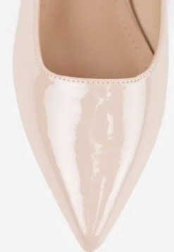Beżowe Sandały Vices Typu Slingback ze Skórzaną Wkładką i Metaliczną Ozdobą Milozi