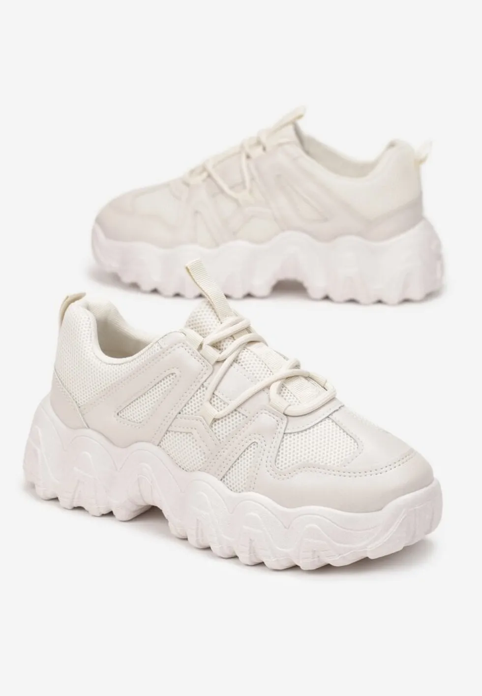 Beżowe Sneakersy Astima