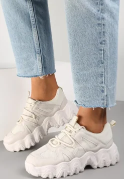 Beżowe Sneakersy Astima