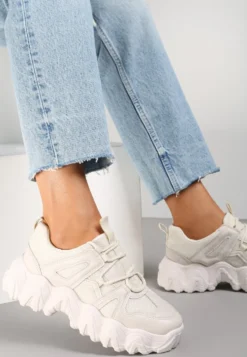 Beżowe Sneakersy Astima