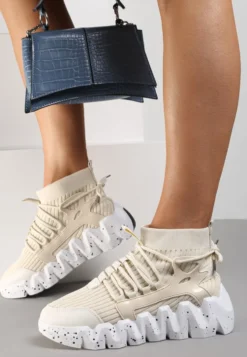 Beżowe Sneakersy Chrysialla