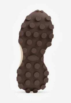 Beżowe Sneakersy Chunky z Zamszowymi Wstawkami Tasiemkami i Bieżnikiem Oyesei