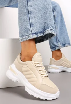 Beżowe Sneakersy Doreania