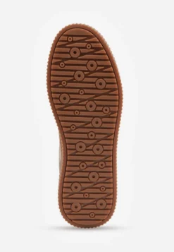 Beżowe Sneakersy Kultowe Tenisówki z Zamszu Naturalnego ze Skórzaną Wkładką Rionae