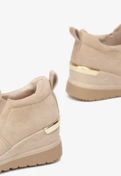 Beżowe Sneakersy Munna