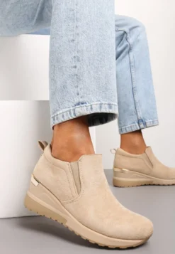 Beżowe Sneakersy Munna