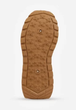 Beżowe Sneakersy Śniegowce Vices z Futerkiem na Platformie Zapinane na Rzep Nelosena