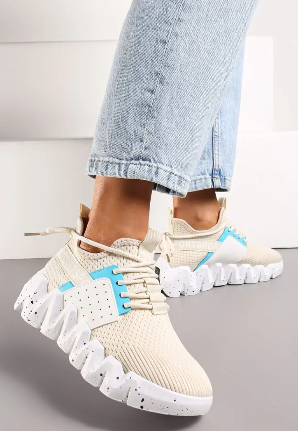 Beżowe Sneakersy Phenede