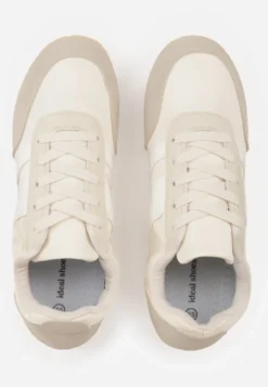 Beżowe Sneakersy w Stylu Klasycznych Tenisówek z Marszczeniem z Tyłu Aiglise