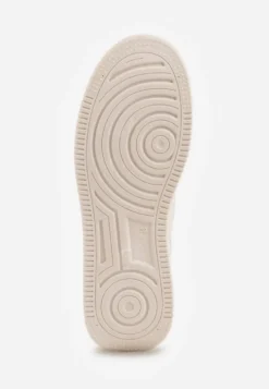 Beżowe Sneakersy z Cholewką przed Kostkę na Platformie Liciana