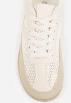 Beżowe Sneakersy z Geometrycznym Wzorem Elrineth