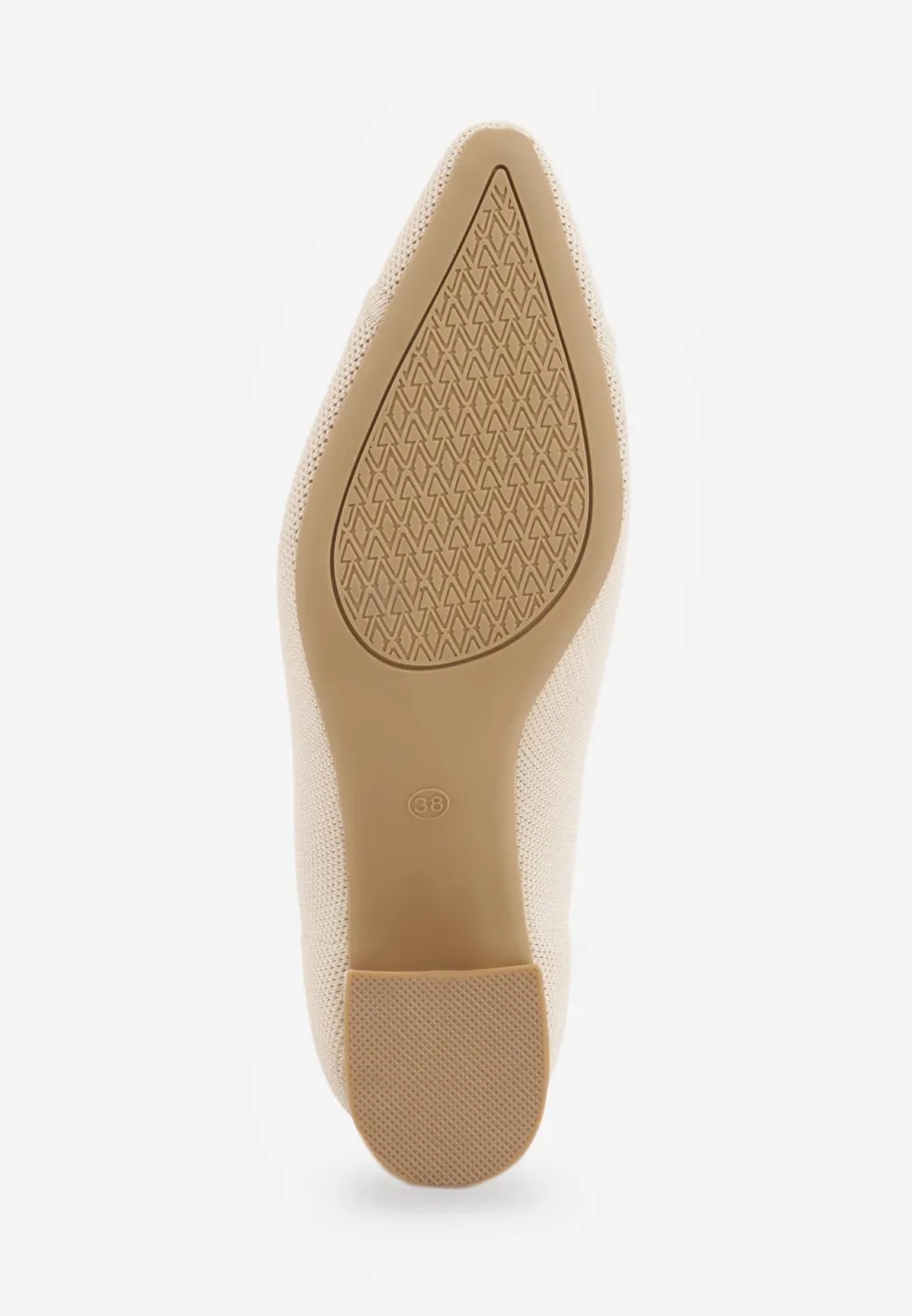 Beżowe Strukturalne Czółenka VICES na Słupkowym Obcasie z Wkładką Soft-Pillow Abathise