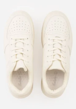 Beżowe Sznurowane Sneakersy na Platformie z Bieżnikiem Arvilla