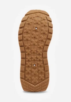 Beżowe Sznurowane Sneakersy Vices na Platformie z Ozdobnymi Paskami Seliniel
