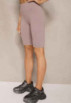 Beżowe Szorty Kolarki High Waist Liranesse