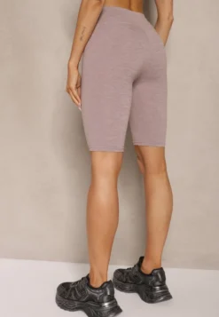 Beżowe Szorty Kolarki High Waist Liranesse