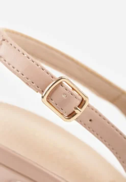 Beżowe Szpilki VICES Slingback z Wkładką ze Skóry Naturalnej Zoretta