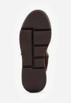 Beżowo-Brązowe Botki Sneakersy Vices na Platformie w Stylu Y2K Gelira