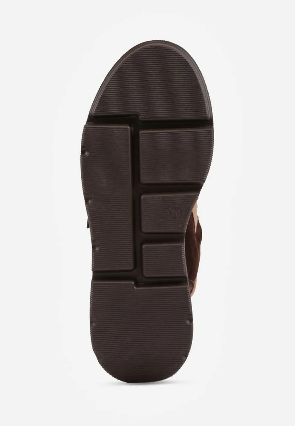 Beżowo-Brązowe Botki Sneakersy Vices na Platformie w Stylu Y2K Gelira