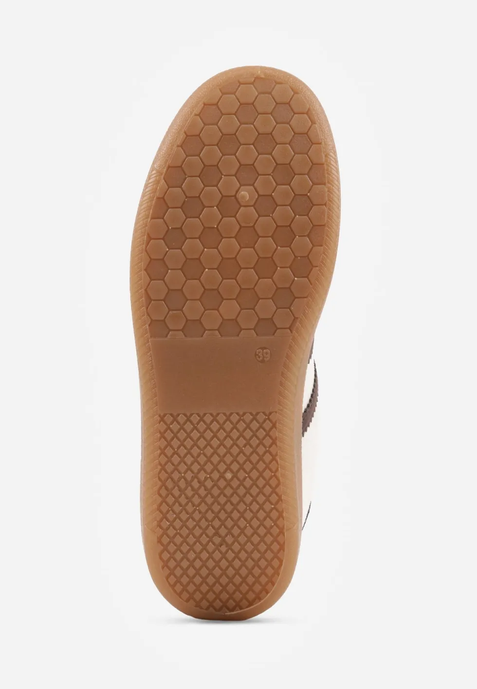 Beżowo-Brązowe Sneakersy na Płaskiej Podeszwie Pemeriana