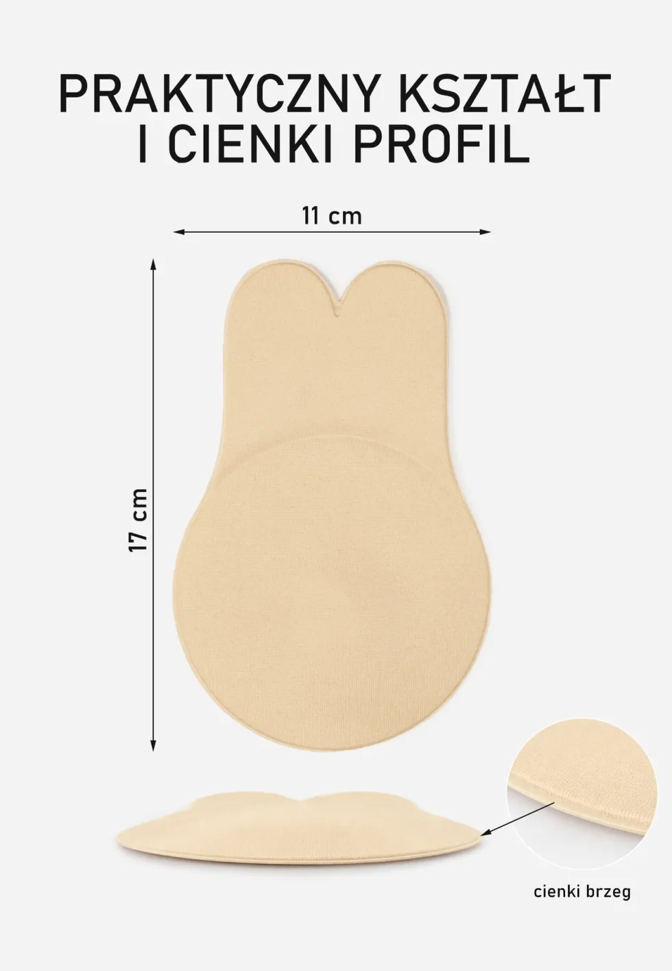 Beżowy Biustonosz 2 Nakładki Samoprzylepne Femke
