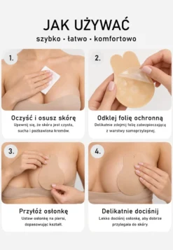 Beżowy Biustonosz 2 Nakładki Samoprzylepne Femke