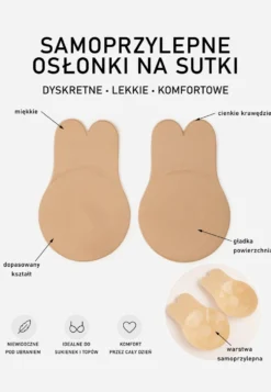 Beżowy Biustonosz 2 Nakładki Samoprzylepne Femke